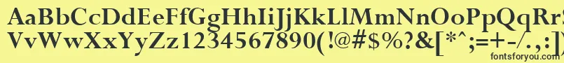 PurloinBold Font – Black Fonts on Yellow Background