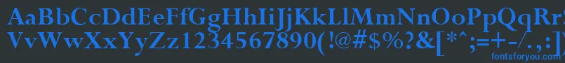 PurloinBold Font – Blue Fonts on Black Background