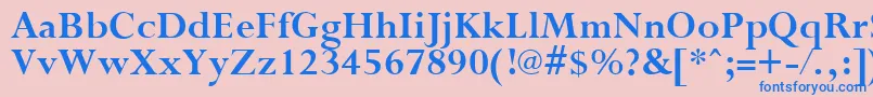 PurloinBold Font – Blue Fonts on Pink Background