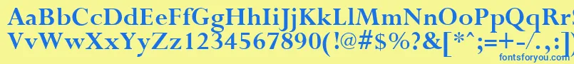 PurloinBold Font – Blue Fonts on Yellow Background