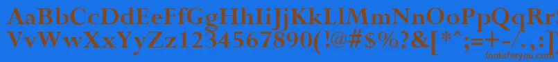 PurloinBold Font – Brown Fonts on Blue Background