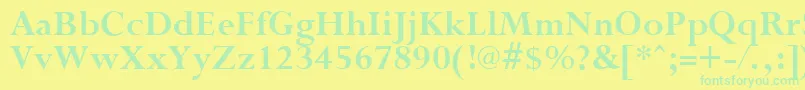 PurloinBold Font – Green Fonts on Yellow Background