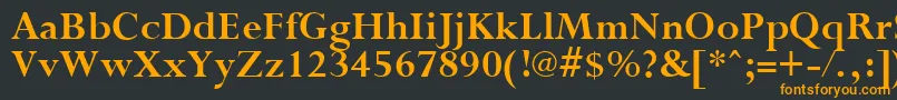 フォントPurloinBold – 黒い背景にオレンジの文字