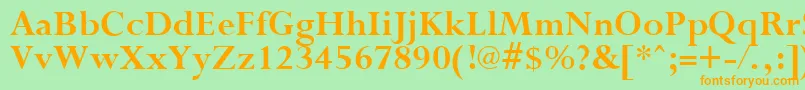 PurloinBold Font – Orange Fonts on Green Background
