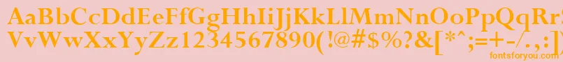PurloinBold Font – Orange Fonts on Pink Background
