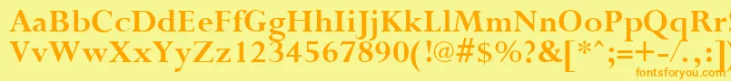PurloinBold Font – Orange Fonts on Yellow Background