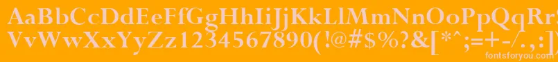 PurloinBold Font – Pink Fonts on Orange Background