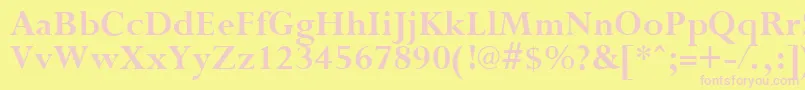 PurloinBold Font – Pink Fonts on Yellow Background