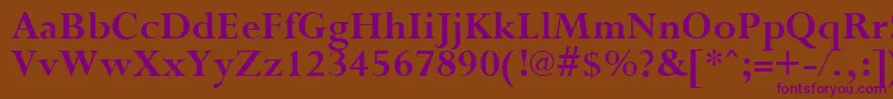 PurloinBold Font – Purple Fonts on Brown Background