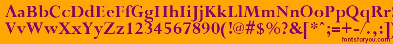 PurloinBold Font – Purple Fonts on Orange Background