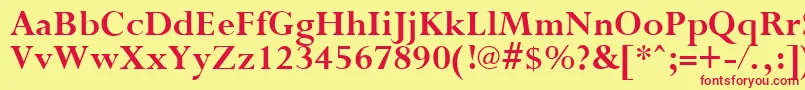 PurloinBold Font – Red Fonts on Yellow Background