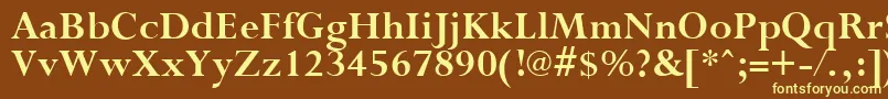 PurloinBold Font – Yellow Fonts on Brown Background