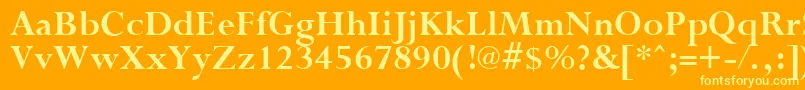 PurloinBold Font – Yellow Fonts on Orange Background