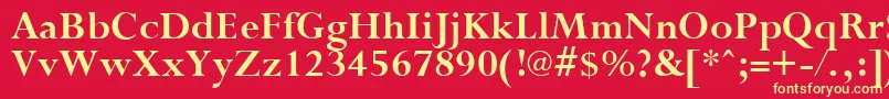 PurloinBold Font – Yellow Fonts on Red Background