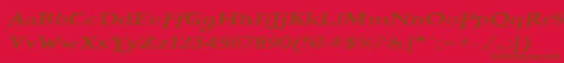 Police BooterOneFive – polices brunes sur fond rouge