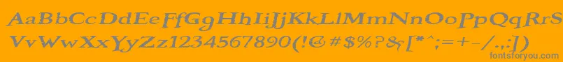 BooterOneFive Font – Gray Fonts on Orange Background