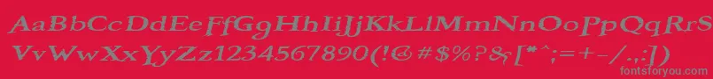 BooterOneFive Font – Gray Fonts on Red Background