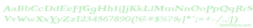 BooterOneFive Font – Green Fonts on White Background