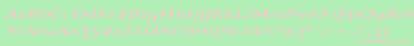 BooterOneFive Font – Pink Fonts on Green Background