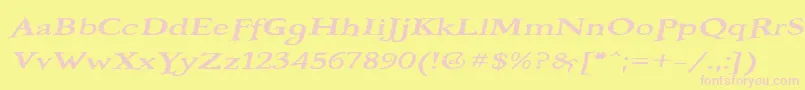 BooterOneFive Font – Pink Fonts on Yellow Background