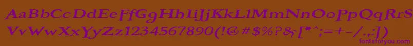 Шрифт BooterOneFive – фиолетовые шрифты на коричневом фоне
