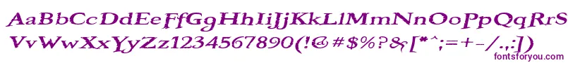 BooterOneFive Font – Purple Fonts on White Background