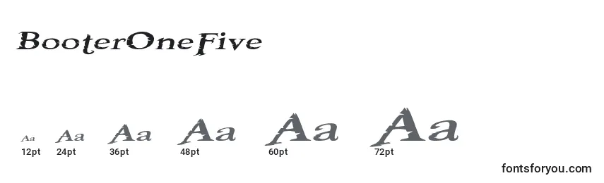 BooterOneFive Font Sizes