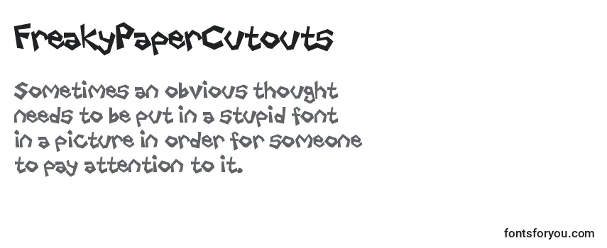 Review of the FreakyPaperCutouts Font