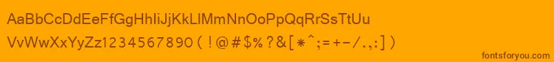 Czcionka Vrinda – brązowe czcionki na pomarańczowym tle