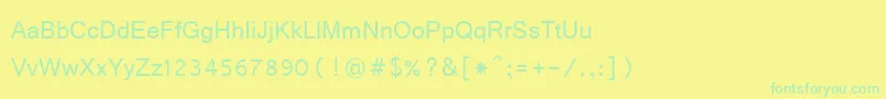 Vrinda-fontti – vihreät fontit keltaisella taustalla