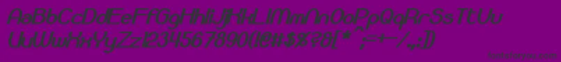 BloomingworthBoldItalic Font – Black Fonts on Purple Background