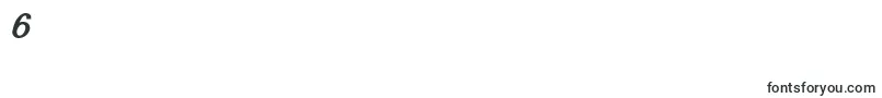 フォントBloomingworthBoldItalic – フォント数字6