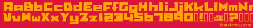 fuente Billb – Fuentes Naranjas Sobre Fondo Rojo