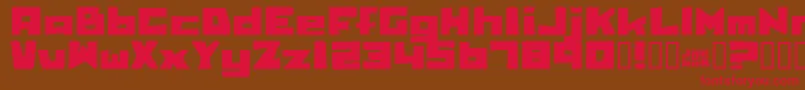 Billb Font – Red Fonts on Brown Background