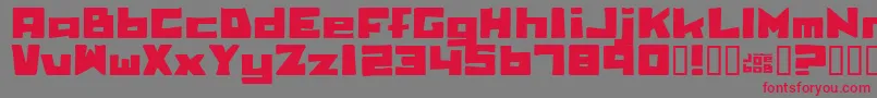 Billb Font – Red Fonts on Gray Background
