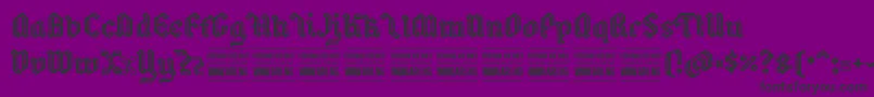 Шрифт BackyardPersonal – чёрные шрифты на фиолетовом фоне