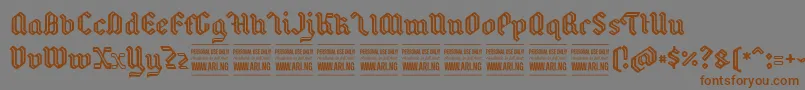Шрифт BackyardPersonal – коричневые шрифты на сером фоне