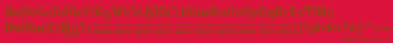 BackyardPersonal-fontti – ruskeat fontit punaisella taustalla
