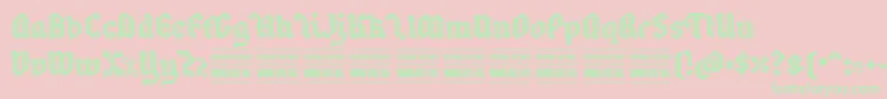 BackyardPersonal Font – Green Fonts on Pink Background