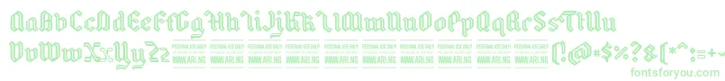 BackyardPersonal Font – Green Fonts on White Background