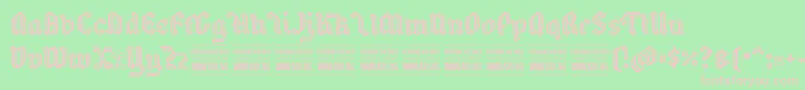 フォントBackyardPersonal – 緑の背景にピンクのフォント