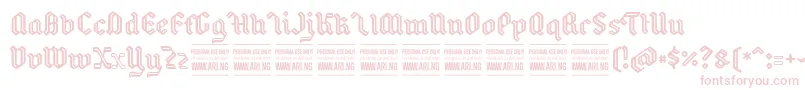 BackyardPersonal-fontti – vaaleanpunaiset fontit valkoisella taustalla