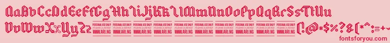 fuente BackyardPersonal – Fuentes Rojas Sobre Fondo Rosa
