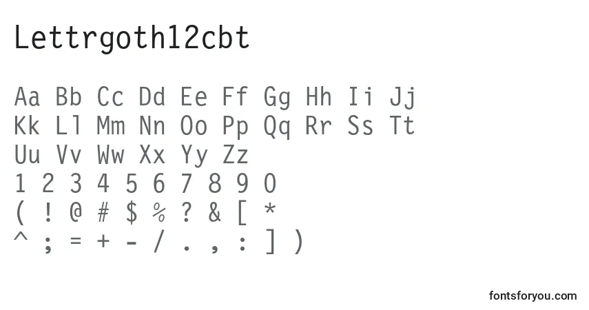 A fonte Lettrgoth12cbt – alfabeto, números, caracteres especiais