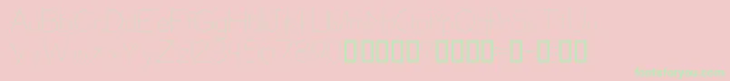 TraceFontForKids Font – Green Fonts on Pink Background