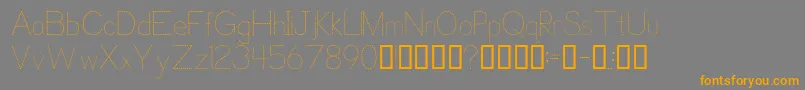 TraceFontForKids Font – Orange Fonts on Gray Background