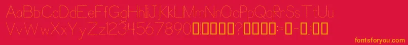 TraceFontForKids Font – Orange Fonts on Red Background