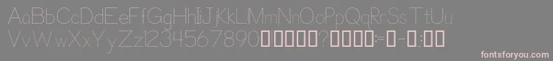 TraceFontForKids Font – Pink Fonts on Gray Background