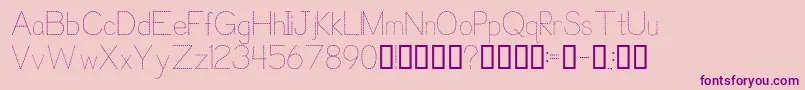 TraceFontForKids Font – Purple Fonts on Pink Background