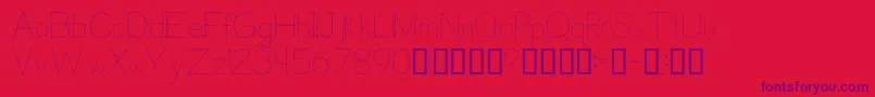 TraceFontForKids Font – Purple Fonts on Red Background